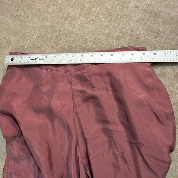Athleta Pants Women Lg Calm Cool Pant Wide Leg Elastic Waist Mauve Silky Lounge‎ - Picture 7 of 7
